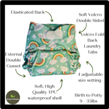 Load image into Gallery viewer, &quot;All-in-two&quot; Complete Two Part Nappy System - Wrap &amp; Trifold
